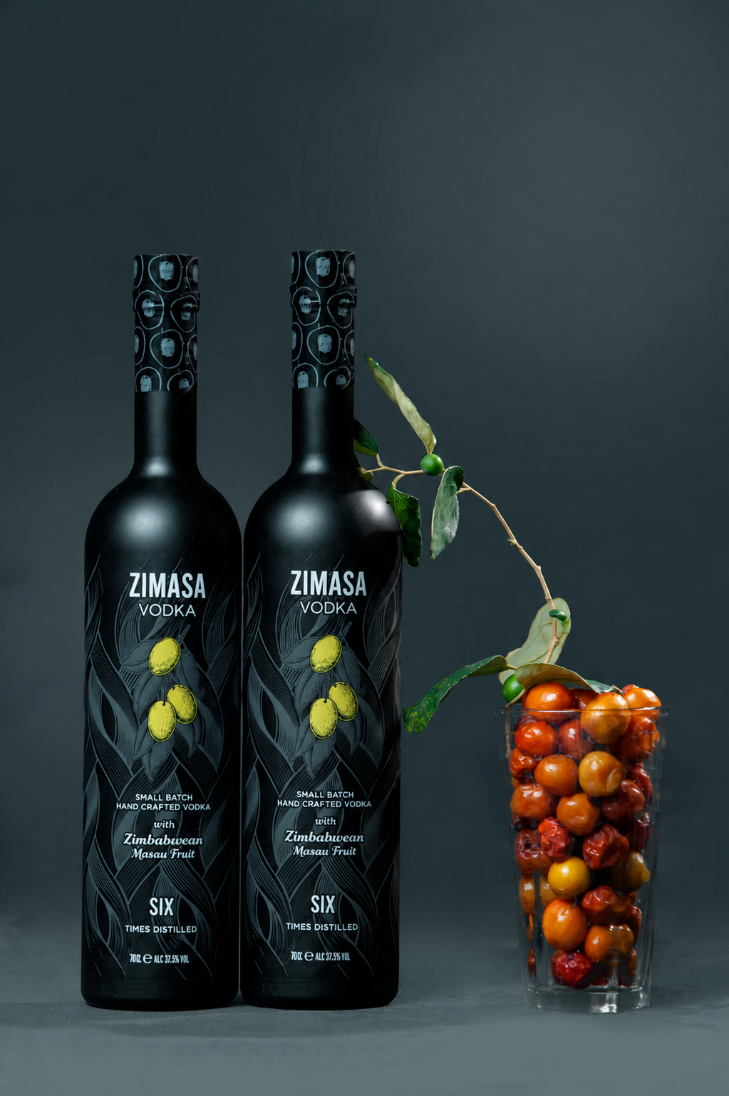 Zimasa Vodka (2 Bottles) – Premium Small Batch Vodka Distilled with Rare Masau Fruit