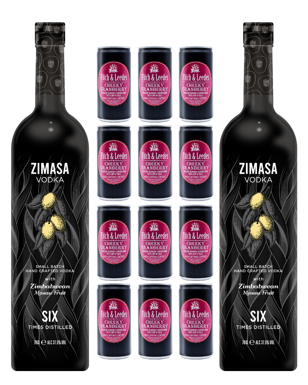 The Host Box – 2 Zimasa Vodka with 12 Fitch & Leedes Cheeky Cranberry
